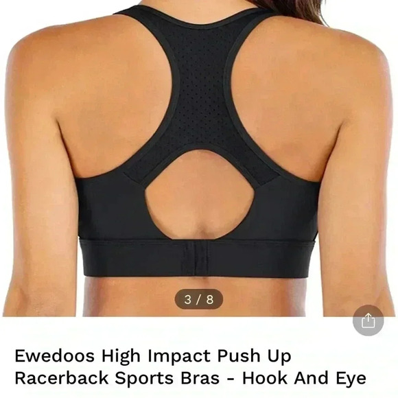 Ewedoos high impact push up Sports Bra Size Large - Picture 6 of 8